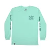 Salty Crew Long Sleeve Shirts Mens|Flies<Fishmonger LS Tech Tee Seafoam