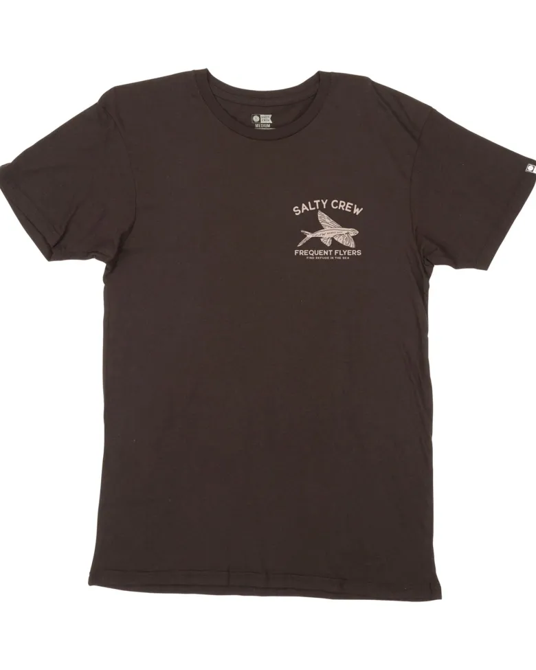 Salty Crew Short Sleeve Shirts Mens|Flies<Frequent Flyer Prem SS Tee Black