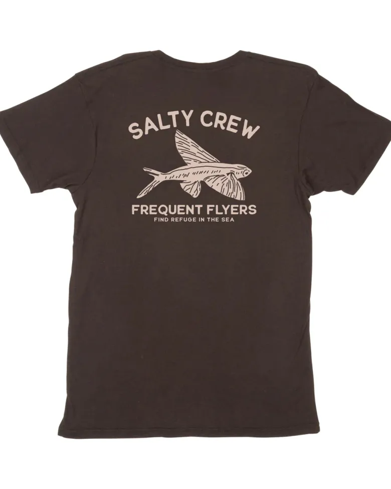 Salty Crew Short Sleeve Shirts Mens|Flies<Frequent Flyer Prem SS Tee Black