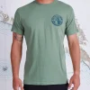 Salty Crew Short Sleeve Shirts Mens|Flies<In Fishing We Trust Premium SS Tee Sage