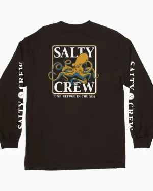 Salty Crew Long Sleeve Shirts Mens|Flies<Ink Slinger LS Tee Black