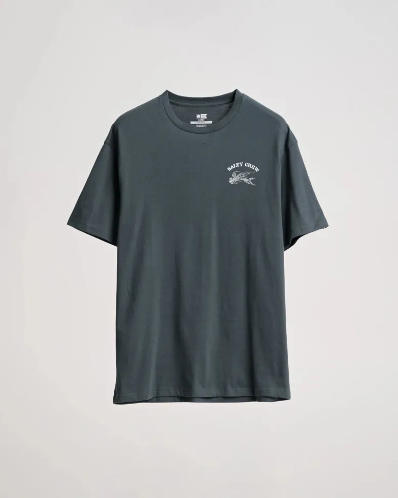 Salty Crew Short Sleeve Shirts Mens|Flies<Kamikaze Premium SS Tee Coal