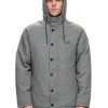 Salty Crew Jackets And Jumpers|Flies<Long Shore Parka Jacket Dark Slate