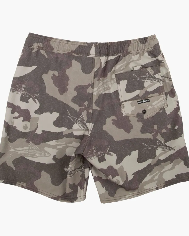 Salty Crew Shorts, Pants And Waders|Flies<Lowtide Elastic Boardshort Camo Tan