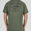 Salty Crew Short Sleeve Shirts Mens|Flies<Market SS Tee Forest Heather
