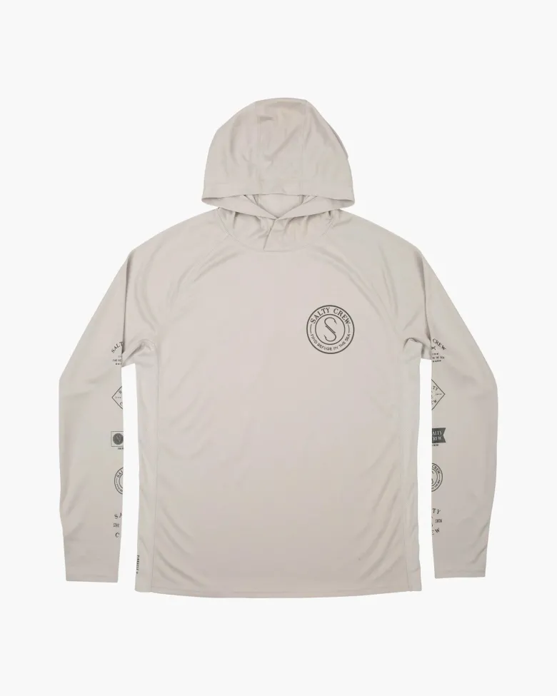 Salty Crew Long Sleeve Shirts Mens|Flies<Palomar Perforated Hood Grey