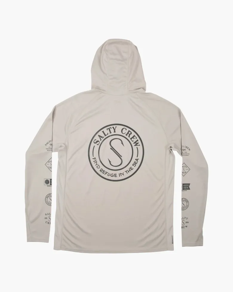 Salty Crew Long Sleeve Shirts Mens|Flies<Palomar Perforated Hood Grey