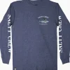 Salty Crew Long Sleeve Shirts Mens|Flies<Rooster Premium LS Tee Navy Heather