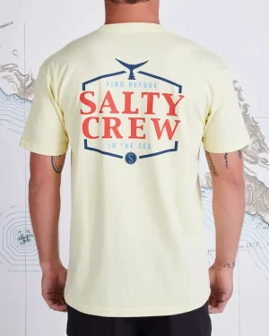 Salty Crew Short Sleeve Shirts Mens|Flies<Skipjack Premium SS Tee Banana