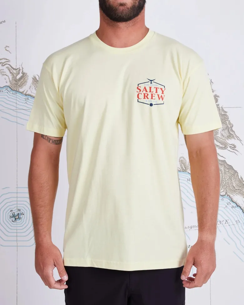Salty Crew Short Sleeve Shirts Mens|Flies<Skipjack Premium SS Tee Banana