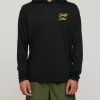 Salty Crew Long Sleeve Shirts Mens|Flies<Snapper Hood Sunshirt Black