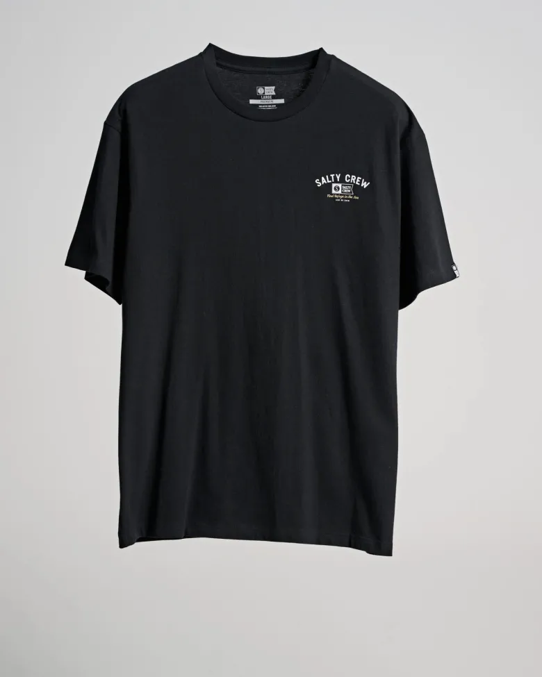 Salty Crew Short Sleeve Shirts Mens|Flies<Surf Club Premium Tee Black