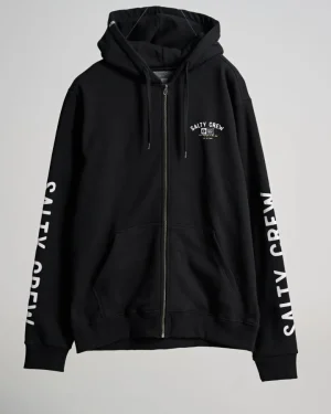 Salty Crew Jackets And Jumpers|Flies<Surf Club Zip Hoodie Black