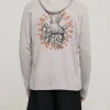 Salty Crew Long Sleeve Shirts Mens|Flies<Tentacles Hood Sunshirt Stone Grey