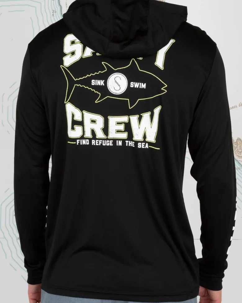 Salty Crew Long Sleeve Shirts Mens|Flies<Tight Lines Hood Sunshirt