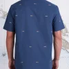 Salty Crew Short Sleeve Shirts Mens|Flies<Tight Lines SS Woven Shirt Dark Slate