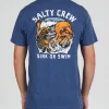 Salty Crew Short Sleeve Shirts Mens|Flies<Tsunami SS Tee Navy Heather