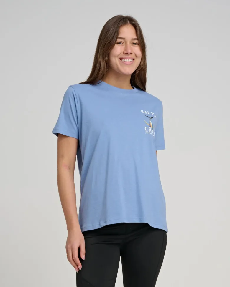 Salty Crew Short Sleeve Shirts Womens|Flies<Womens Tailed Boyfriend Tee Blue Dusk