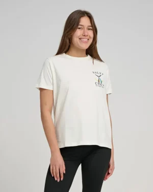 Salty Crew Short Sleeve Shirts Womens|Flies<Womens Tailed Boyfriend Tee Bone