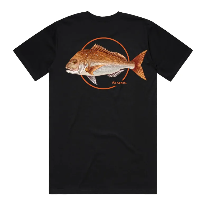 Simms Short Sleeve Shirts Mens|Flies<Artist Tee Snapper Fish it Well