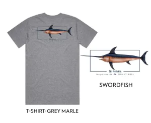 Simms Short Sleeve Shirts Mens|Flies<Artist Tee Swordfish Fish it Well