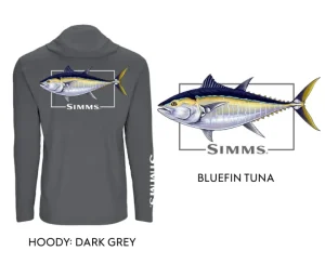 Simms Long Sleeve Shirts Mens|Flies<Graphic Solartech Hoody Bluefin Tuna