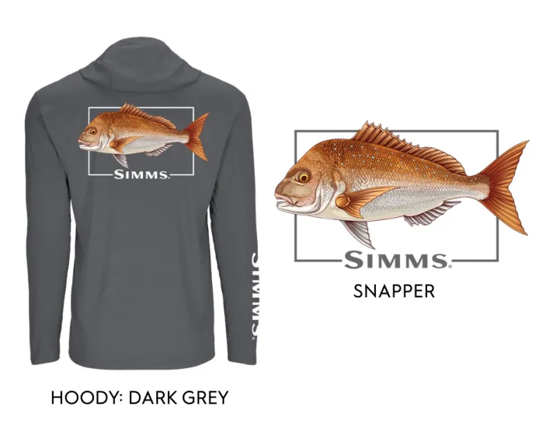 Simms Long Sleeve Shirts Mens|Flies<Graphic Solartech Hoody Snapper