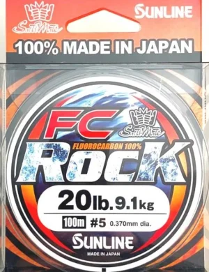 Sunline Flies|Fishing Lines<FC Rock Fluorocarbon Leader 100m